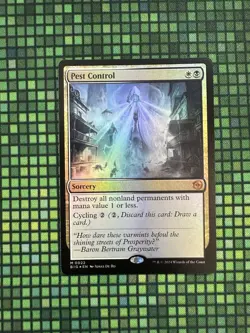 MTG Pest Control #0022 Foil M Outlaws of Thunder Junction: The Big Score (BIG) - Image 1