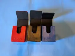 Magic the Gathering Ultra Pro Alcove Flip Deck Boxes - Set of 3 (Black/Red/Blue) - Image 2