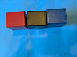 Magic the Gathering Ultra Pro Alcove Flip Deck Boxes - Set of 3 (Black/Red/Blue) - Image 4