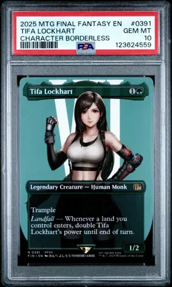 123624559 Tifa Lockhart 2025 Magic: The Gathering Final Fantasy #0391 PSA 10 - Image 1
