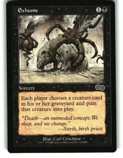 Magic the Gathering - Urza's Saga Exhume 134 Common 1998 - Image 1