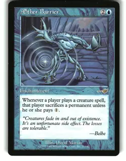 Magic the Gathering - Nemesis Aether Barrier 27 Rare 2000 - Image 1
