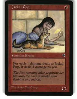 Magic the Gathering - Tempest Jackal Pup 183 Uncommon 1997 - Image 1