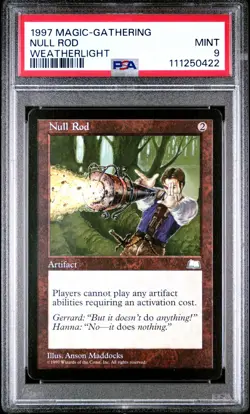 Magic the Gathering - Weatherlight Null Rod 1997 PSA 9 - Image 1