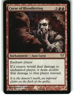 Magic the Gathering - Dark Ascension Curse of Bloodletting 2012 85 Rare Foil - Image 1