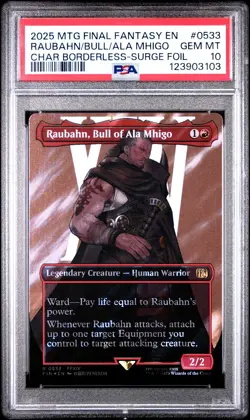 3103 Raubahn Bull of Ala Mhigo 2025 MTG Final Fantasy #0533 Surge Foil PSA 10 - Image 1
