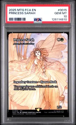 2025 MTG FINAL FANTASY: THROUGH THE AGES #0015 PRINCESS SARAH PSA 10 - Image 1