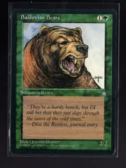 Balduvian Bears 1995 Common Vintage Ice Age Magic The Gathering Near Mint - Image 1