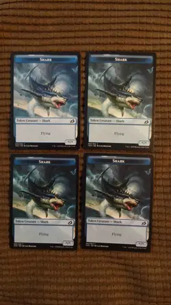 Magic: the Gathering / MtG Shark Token (*/*, Flying) x4 Ikoria - Image 1