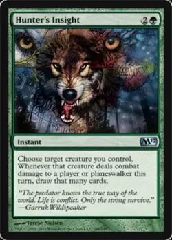 Heavy Play, English MTG Foil Hunter's Insight - Foil Magic 2012 Magic the Gather - Image 1