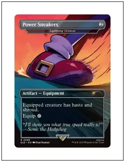 1x Power Sneakers - Lightning Greaves, Secret Lair Sonic, Magic MTG NM - Image 1