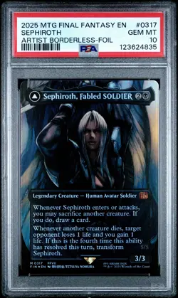 4835 Sephiroth Fabled One-Winged Angel 2025 MTG Final Fantasy #0317 Foil PSA 10 - Image 1