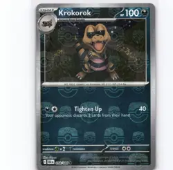 Krokorok (Master Ball Pattern) Common SV: Black Bolt 058/086 NM Pokemon - Image 1