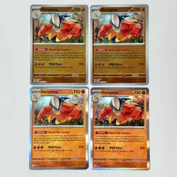 Pokemon TCG Playset - 4x Hariyama 073/132 (2x Reverse Holo, 2x Regular Holo) NM - Image 1