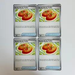 4x Pokemon TCG Buddy-Buddy Poffin 144/162 Temporal Forces Playset NM x4 - Image 1