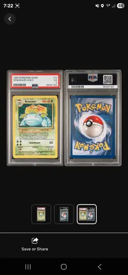 Pokemon TCG Venusaur Base Set PSA 5 Holographic - Image 3