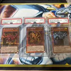 PSA 10 9 Prismatic God Box Prismatic PGB1-JPS01-03 Obelisk Slifer Ra 2020 Yugioh - Image 1