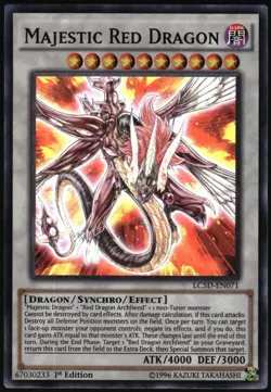 Yu-Gi-Oh! - Majestic Red Dragon 2014 LC5D-EN071 Super Rare 1st Edition - Image 1