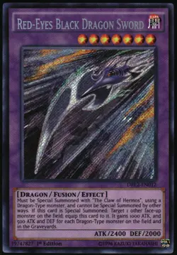Yu-Gi-Oh! - Red-Eyes Black Dragon Sword 2015 DRL2-EN012 Secret Rare 1st Edition - Image 1