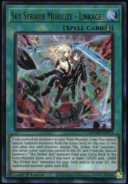 Yu-Gi-Oh! Sky Striker Mobilize - Linkage! 2022 MAMA-EN003 Ultra Rare 1st Edition - Image 1