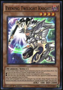 Yu-Gi-Oh! - Chaos Evening Twilight Knight 2015 DOCS-EN023 Super Rare 1st Ed - Image 1