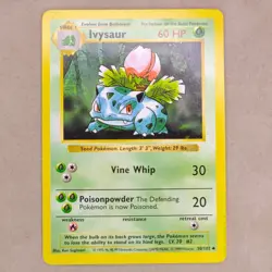 Ivysaur 30/102 Shadowless Base Set Pokemon Card 1999 WOTC NM Near Mint TCG - Image 1