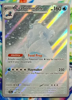 2024 Stellar Crown - Crabominable 149/142 Illustration Rare Pokemon Card - Image 1