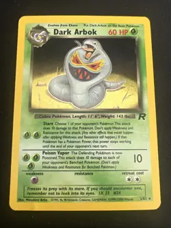 Dark Arbok 2/82 Rocket Set Vintage Pokemon Holo 2 Card Lot - Image 2