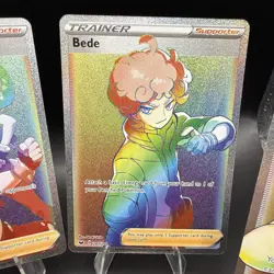 Pokemon TCG 4-Card Trainer Lot Rainbow Holo Full Art - Image 4