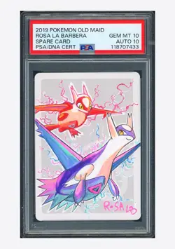 Pokemon PSA 10 AUTO 10 Spare Card Rosa La Barbera Signed 2019 Old Maid JPN - Image 1