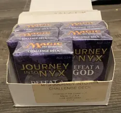 Box of 5-Journey into Nyx Challenge Decks: Defeat a God, Magic the Gathering MTG - Image 1