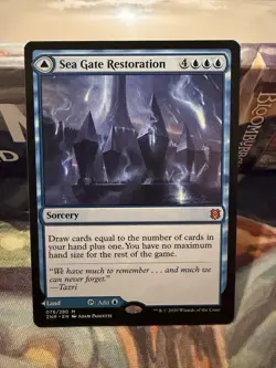 Sea Gate Restoration/Sea Gate, Reborn ZNR 076 Mythic Zendikar Rising Near Mint - Image 1