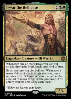 Light Play, English MTG Regular Tyvar the Bellicose March of the Machine: The Af - Image 1