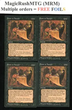 MRM ENGLISH 4x Hymn to tourach ( Version 4 ) MTG Magic FEM - Image 1