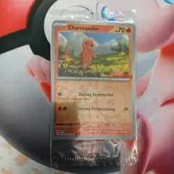 Pokemon Charmander Reverse Holo Card 004/165 GameStop Promo, Sealed - Image 1