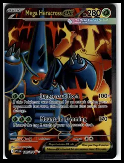 Mega Heracross Pokemon EX 108/094 Phantasmal Flames SR Full Art English Card TCG - Image 1