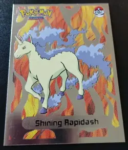 Shining Rapidash #78 Silver Holo Foil Flame Full Art Pokemon Shiny Card Unicorn - Image 2
