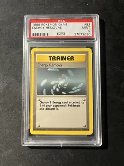 Energy Removal #92/102 - PSA 9 - Pokemon TCG Base Set Unlimited *Old Cert* - Image 1