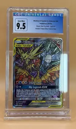 Pokemon Moltres & Zapdos & Articuno GX Hidden Fates Black Star Promo SM210 - Image 1