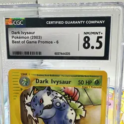 Pokemon 2003 Best of Game Promo Dark Ivysaur #6 CGC 8 - Image 2