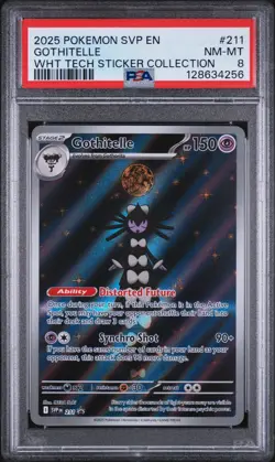2025 POKEMON SVP EN-SV BLACK STAR PROMO #211 GOTHITELLE PSA 8 - Image 1