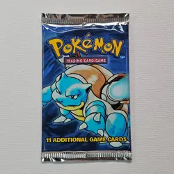 1999 Pokemon Base Set Unlimited Booster Pack Blastoise WOTC Factory Sealed @8M - Image 1