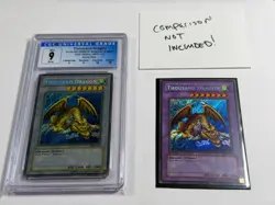 CGC 9 MINT Thousand Dragon MRD-143 Secret Rare GREY FADED ERROR Yugioh - Image 4