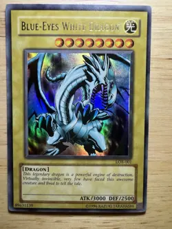 Yu-Gi-Oh! TCG Blue-Eyes White Dragon LOB-001 Ultra Rare OG Unlimited LP - Image 1