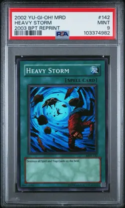 2002 Yu-Gi-Oh! Heavy Storm Metal Raiders MRD Unlimited Super PSA 9 BPT LABEL - Image 1