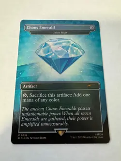 Chaos Emerald Cyan 7036 Secret Lair X Sonic Magic The Gathering - Image 1