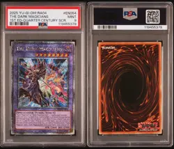 YU-GI-OH! RA04 STAMPEDE #EN054 THE DARK MAGICIANS 1ST ED-QUARTER CENTURY PSA 9 - Image 4