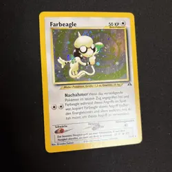 Farbeagle (Smeargle) 11/75 Holo Rare Neo Discovery German Pokemon Card SWIRL ?? - Image 3