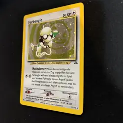 Farbeagle (Smeargle) 11/75 Holo Rare Neo Discovery German Pokemon Card SWIRL ?? - Image 4