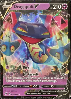 Dragapult V 092/192 Swsh02: Rebel Clash Holo - Pokemon Card - Image 1